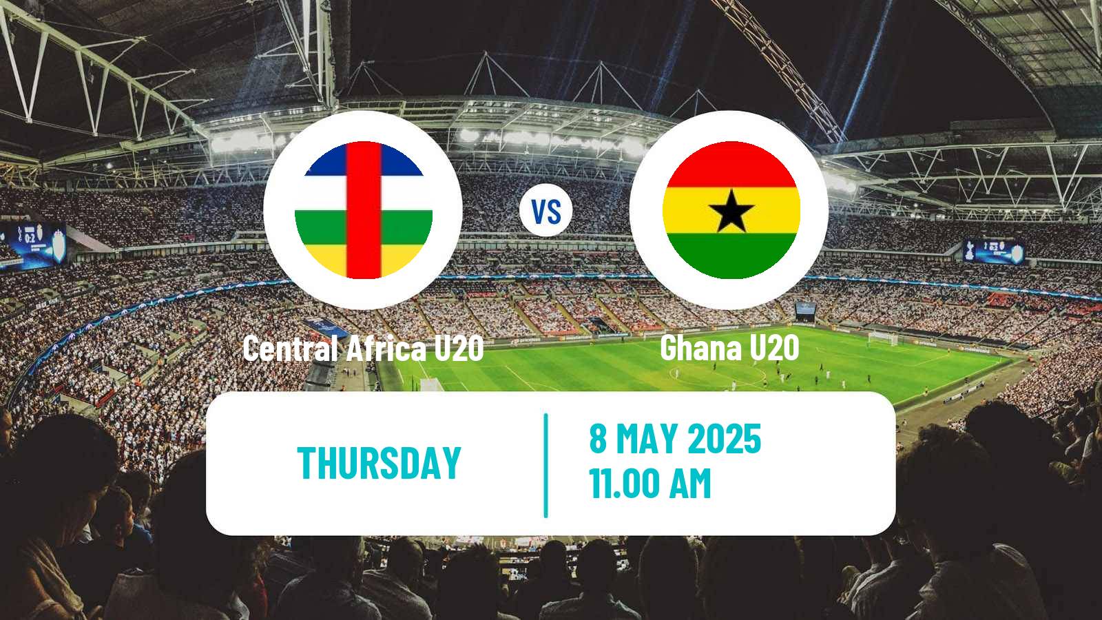 Soccer Africa Cup of Nations U20 Central Africa U20 - Ghana U20