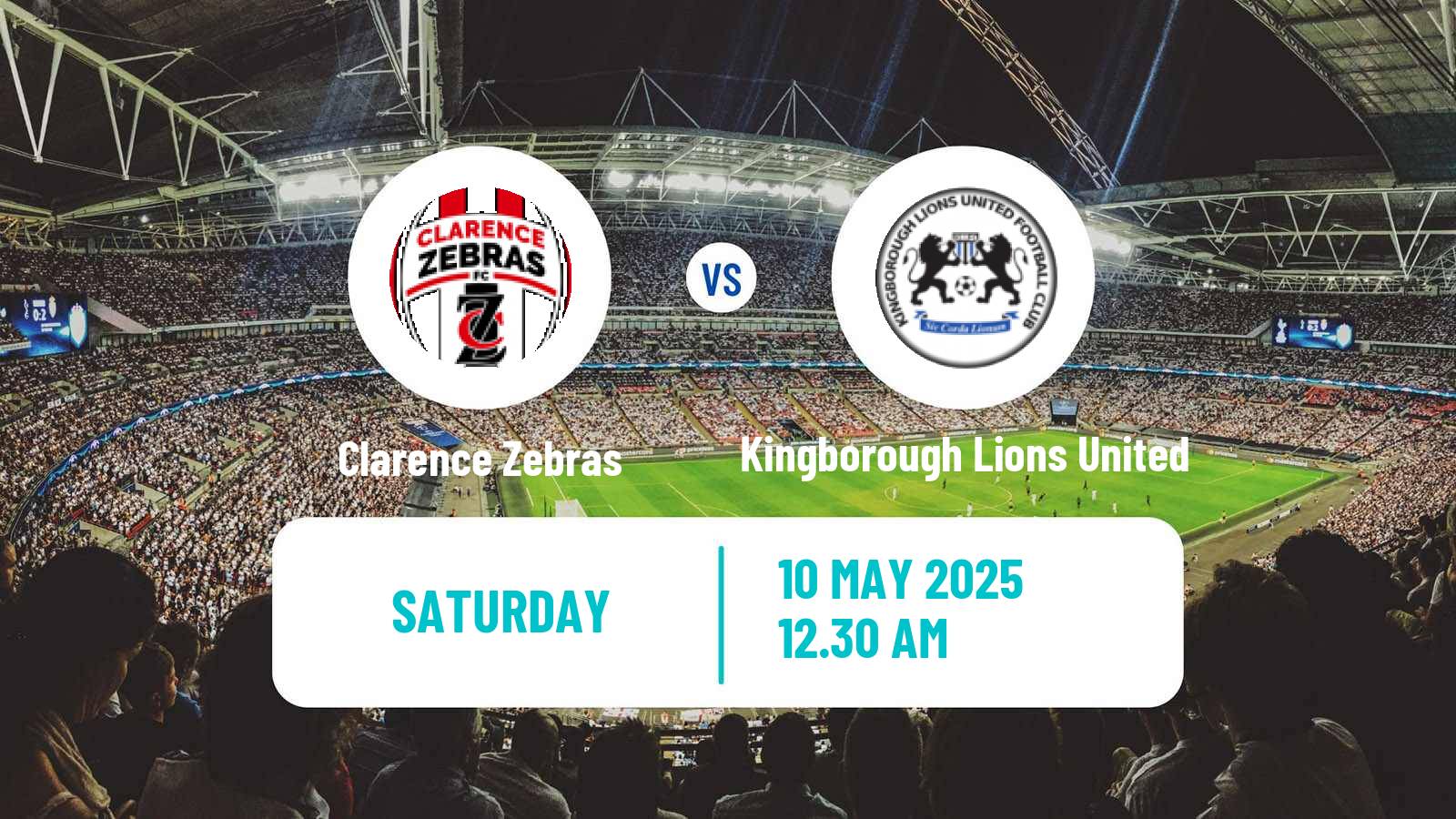 Soccer Australian NPL Tasmania Clarence Zebras - Kingborough Lions United