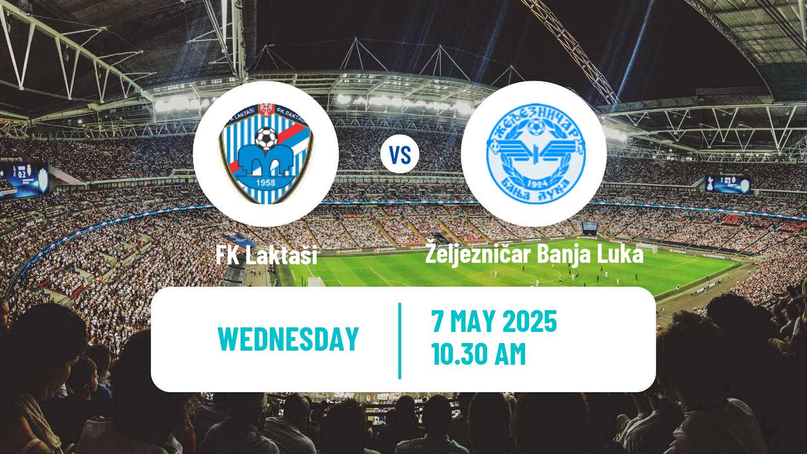 Soccer Bosnian Prva Liga RS Laktaši - Željezničar Banja Luka