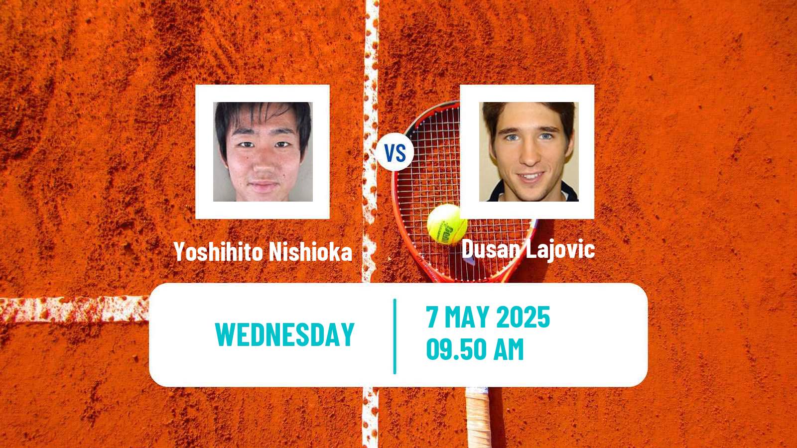 Tennis ATP Roma Yoshihito Nishioka - Dusan Lajovic
