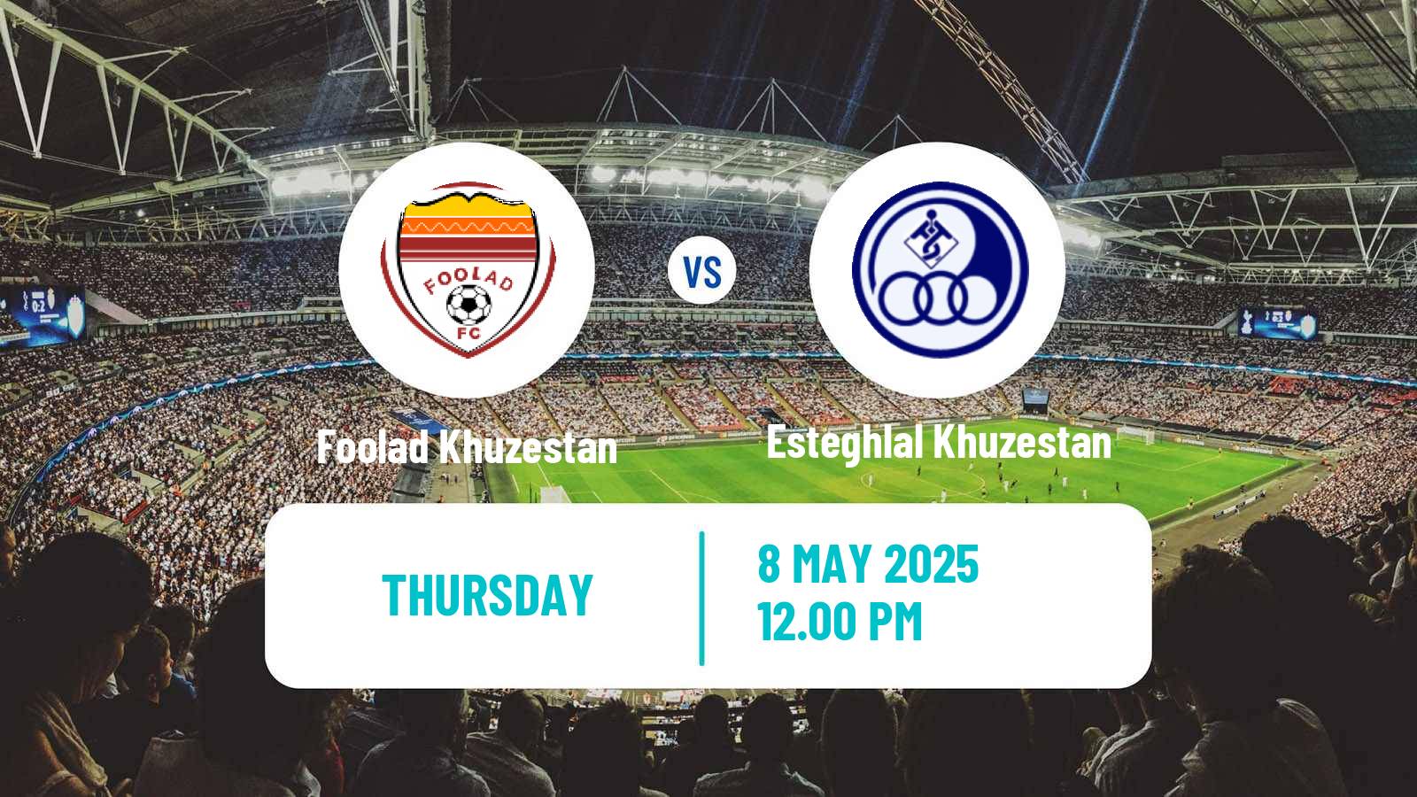 Soccer Iran Pro League Foolad Khuzestan - Esteghlal Khuzestan