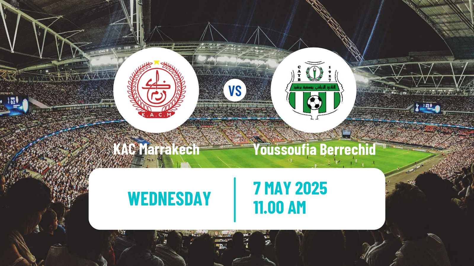 Soccer Moroccan Botola 2 KAC Marrakech - Youssoufia Berrechid