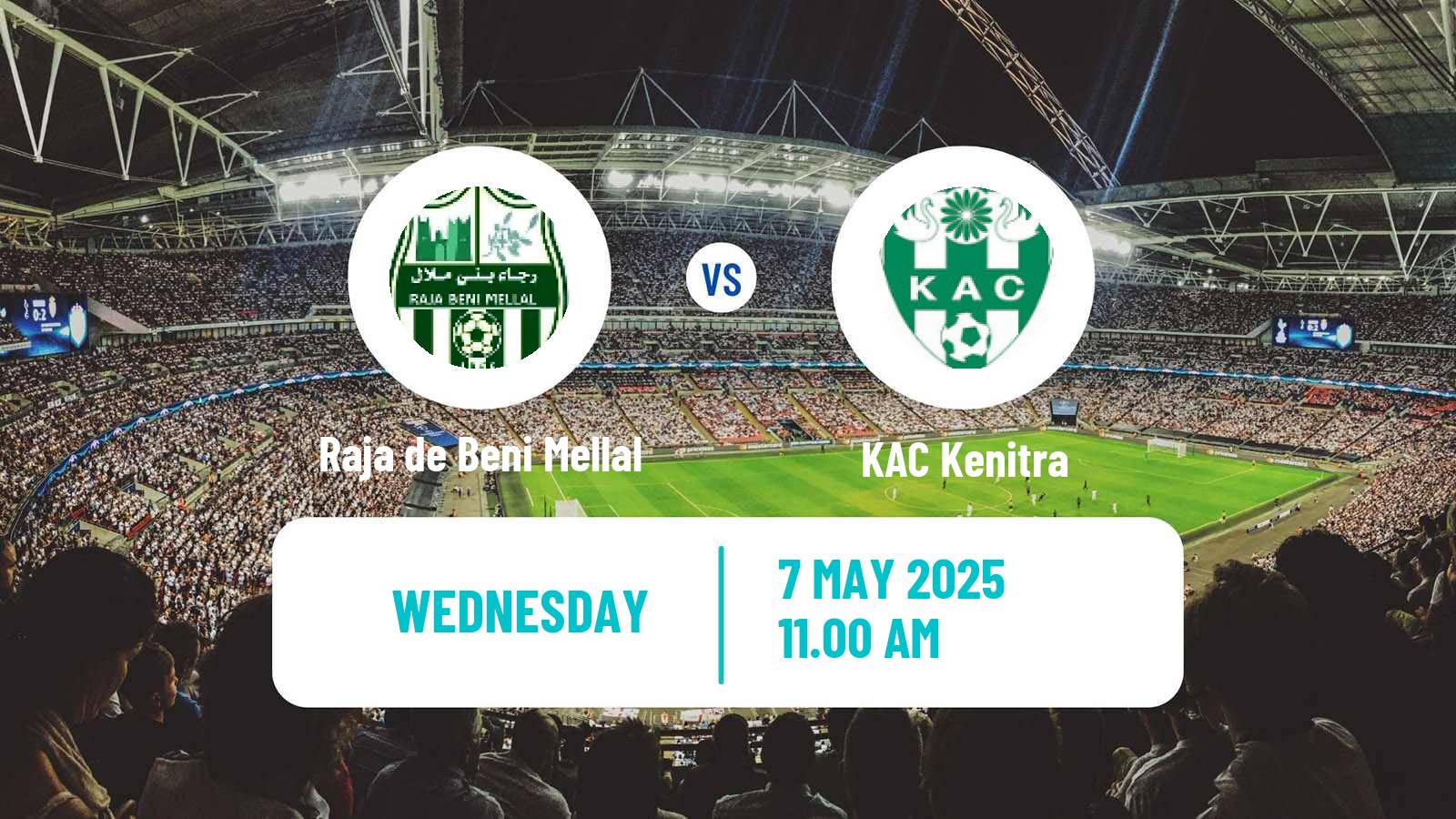 Soccer Moroccan Botola 2 Raja de Beni Mellal - KAC Kenitra