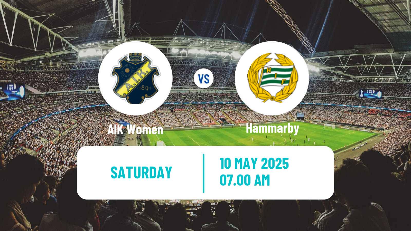 Soccer Swedish Allsvenskan Women AIK - Hammarby