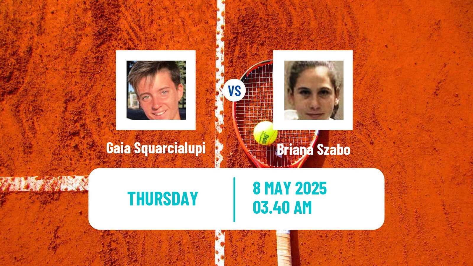 Tennis ITF W15 Bucharest 2 Women Gaia Squarcialupi - Briana Szabo