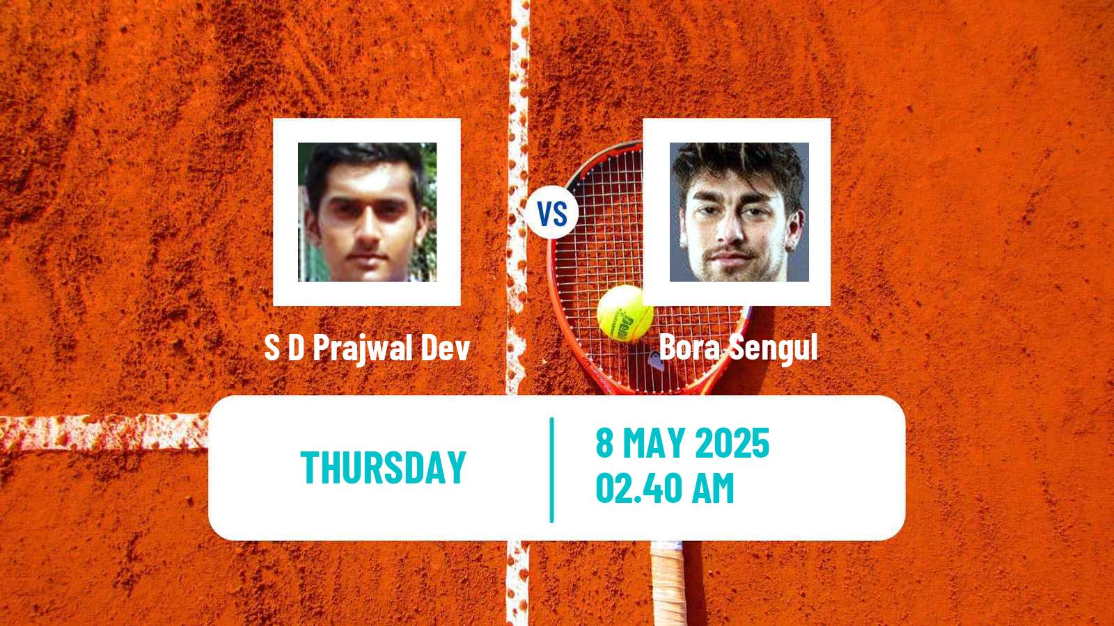 Tennis ITF M15 Tehran Men S D Prajwal Dev - Bora Sengul