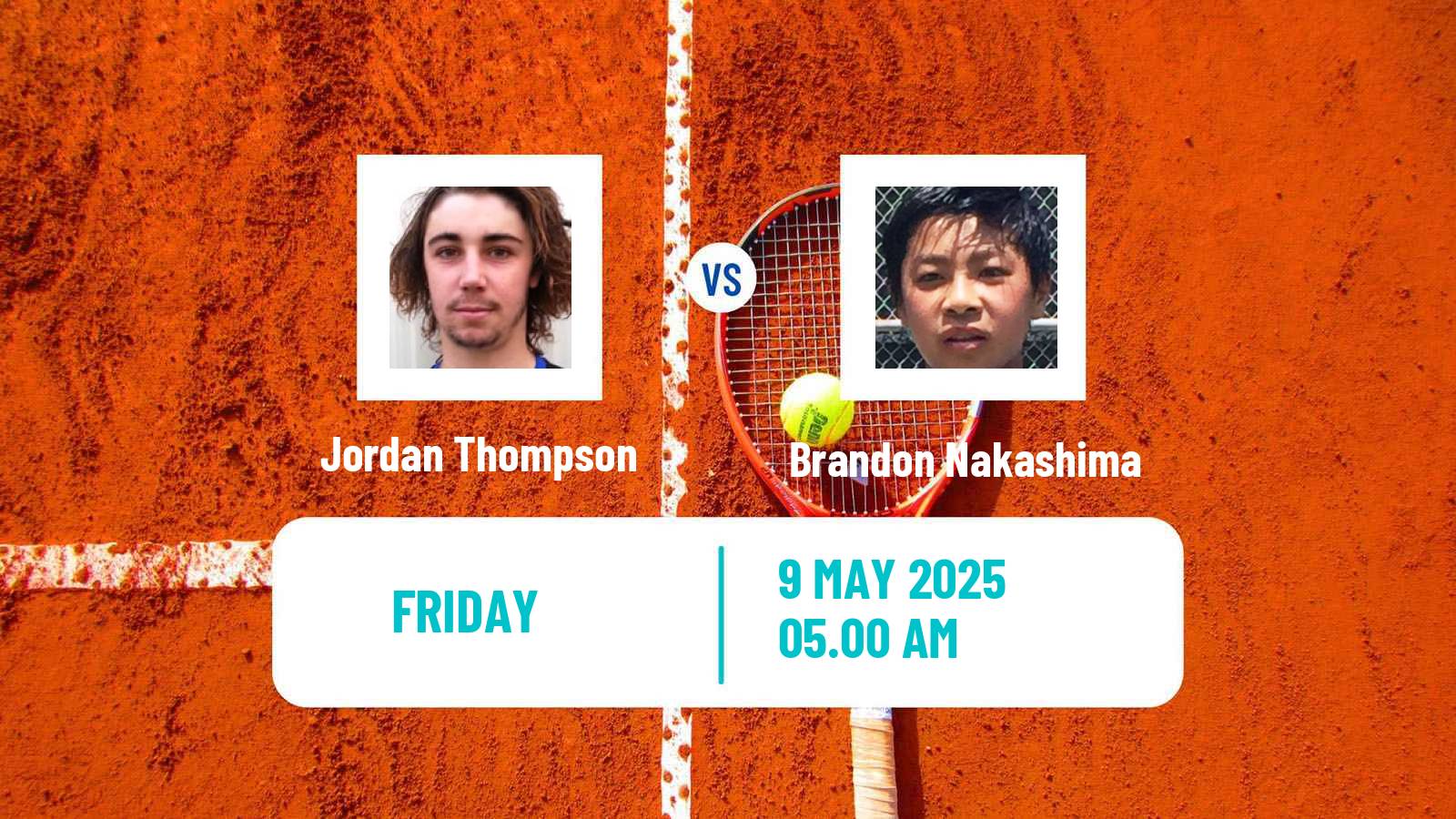 Tennis ATP Roma Jordan Thompson - Brandon Nakashima