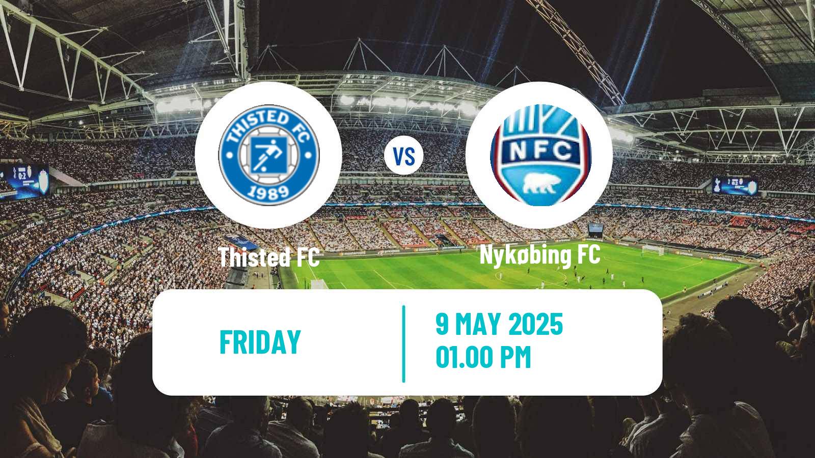 Soccer Danish 2 Division Thisted - Nykøbing