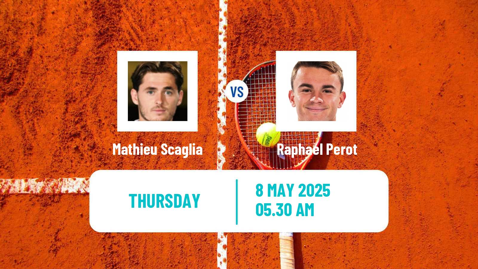Tennis ITF M15 Monastir 18 Men Mathieu Scaglia - Raphael Perot