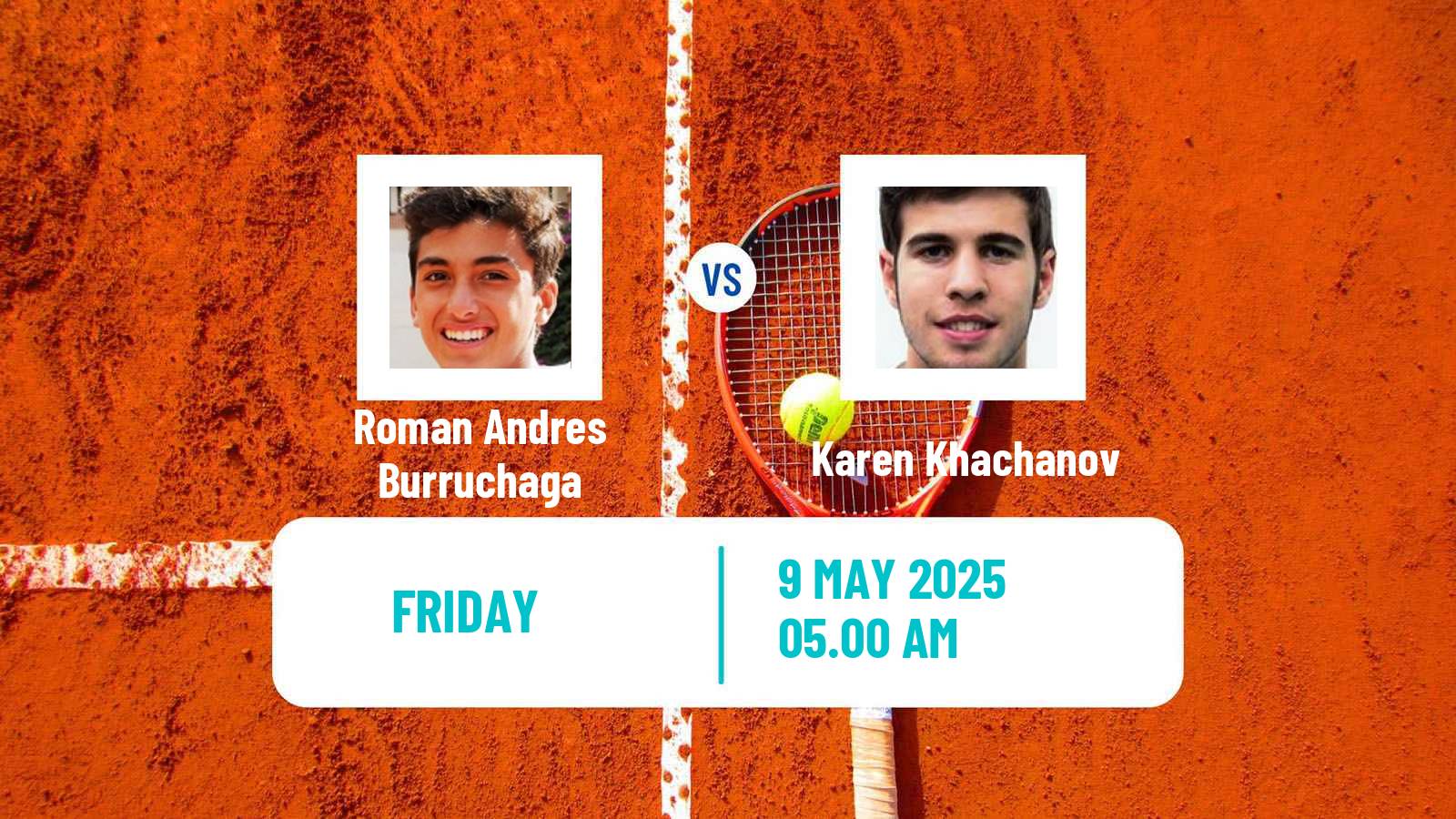 Tennis ATP Roma Roman Andres Burruchaga - Karen Khachanov