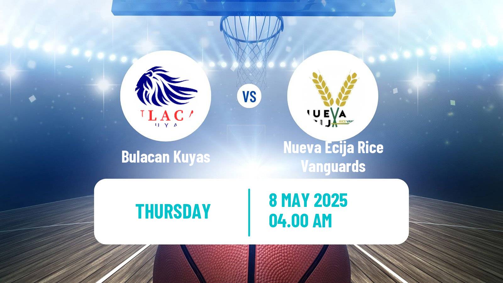 Basketball Philippines MBPL  Bulacan Kuyas - Nueva Ecija Rice Vanguards