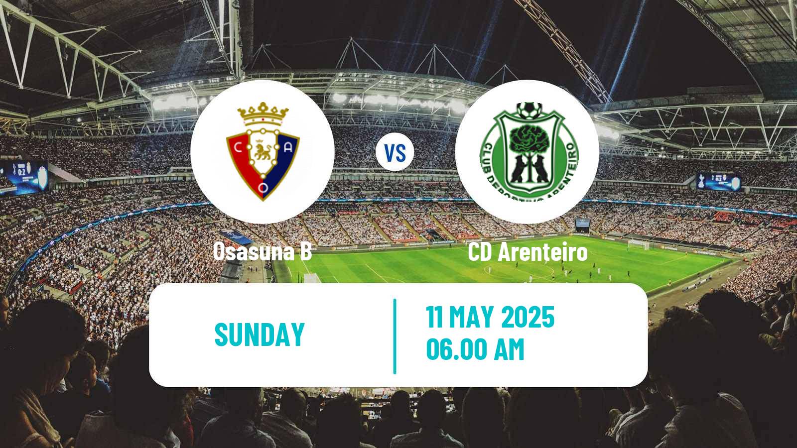 Soccer Spanish Primera RFEF Group 1 Osasuna B - Arenteiro