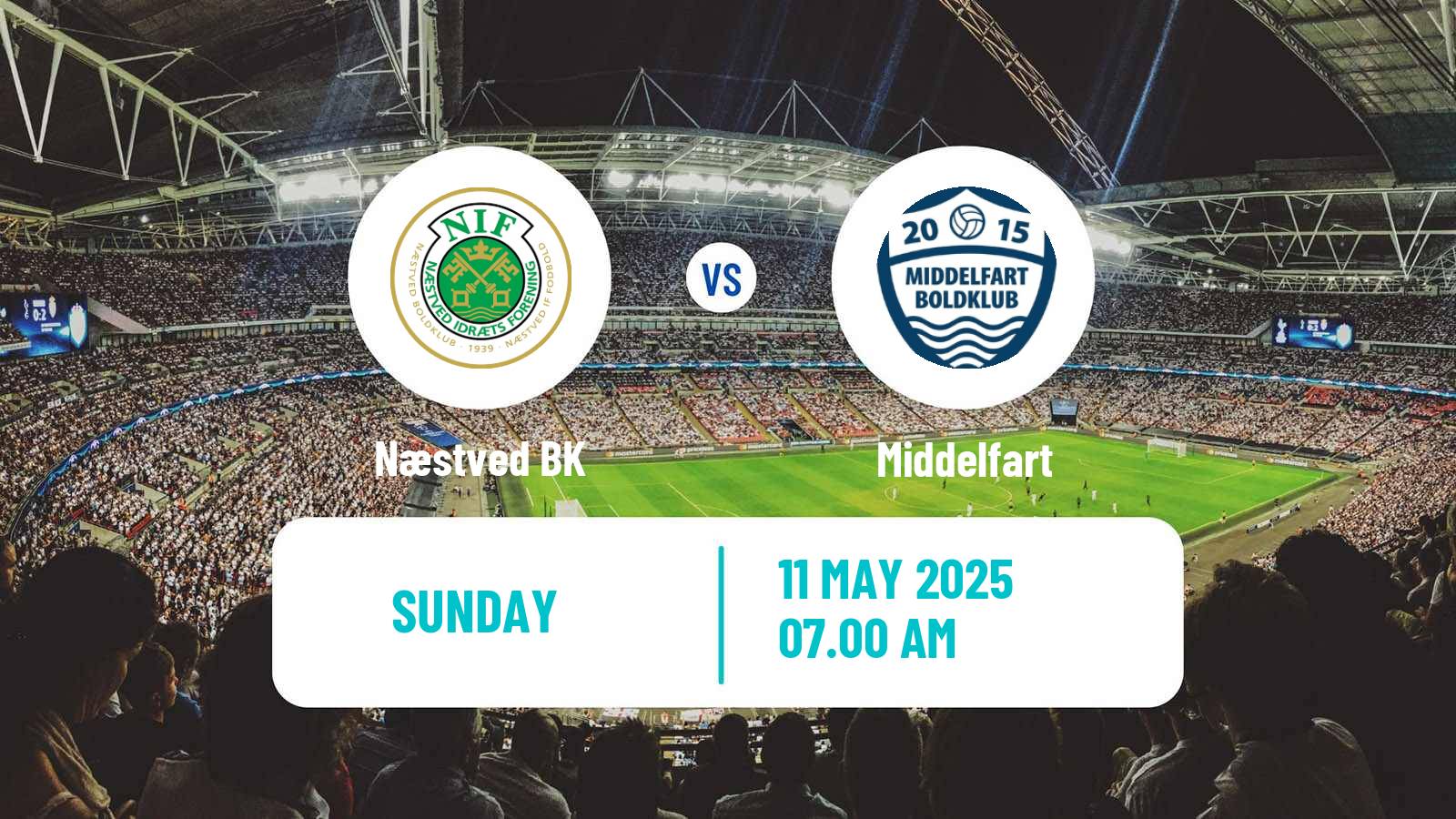 Soccer Danish 2 Division Næstved BK - Middelfart