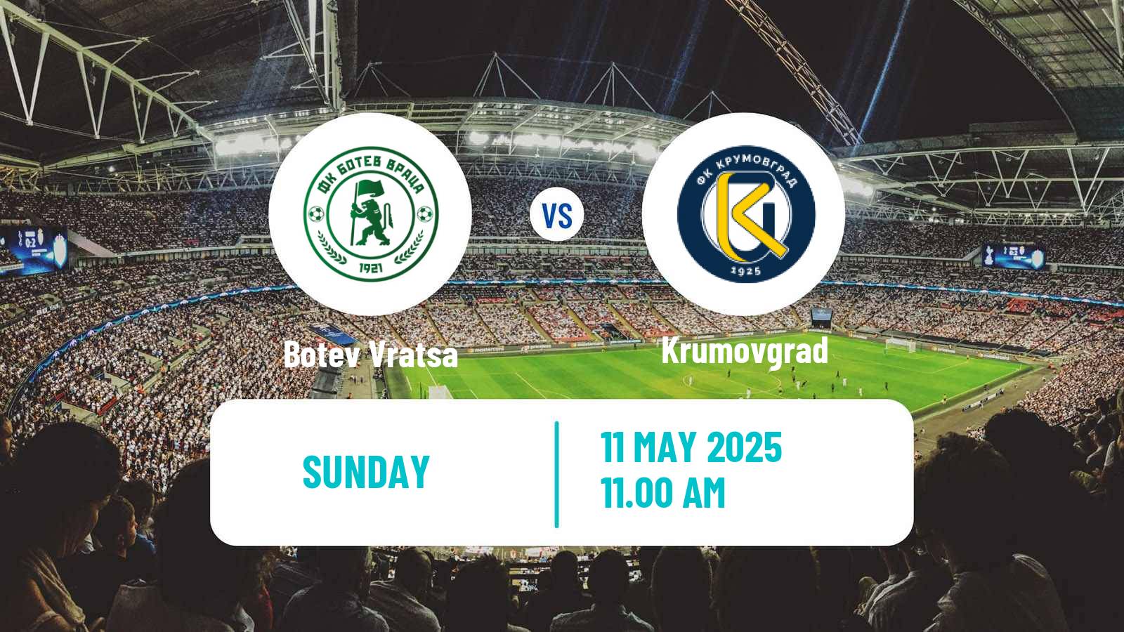 Soccer Bulgarian Parva Liga Botev Vratsa - Krumovgrad