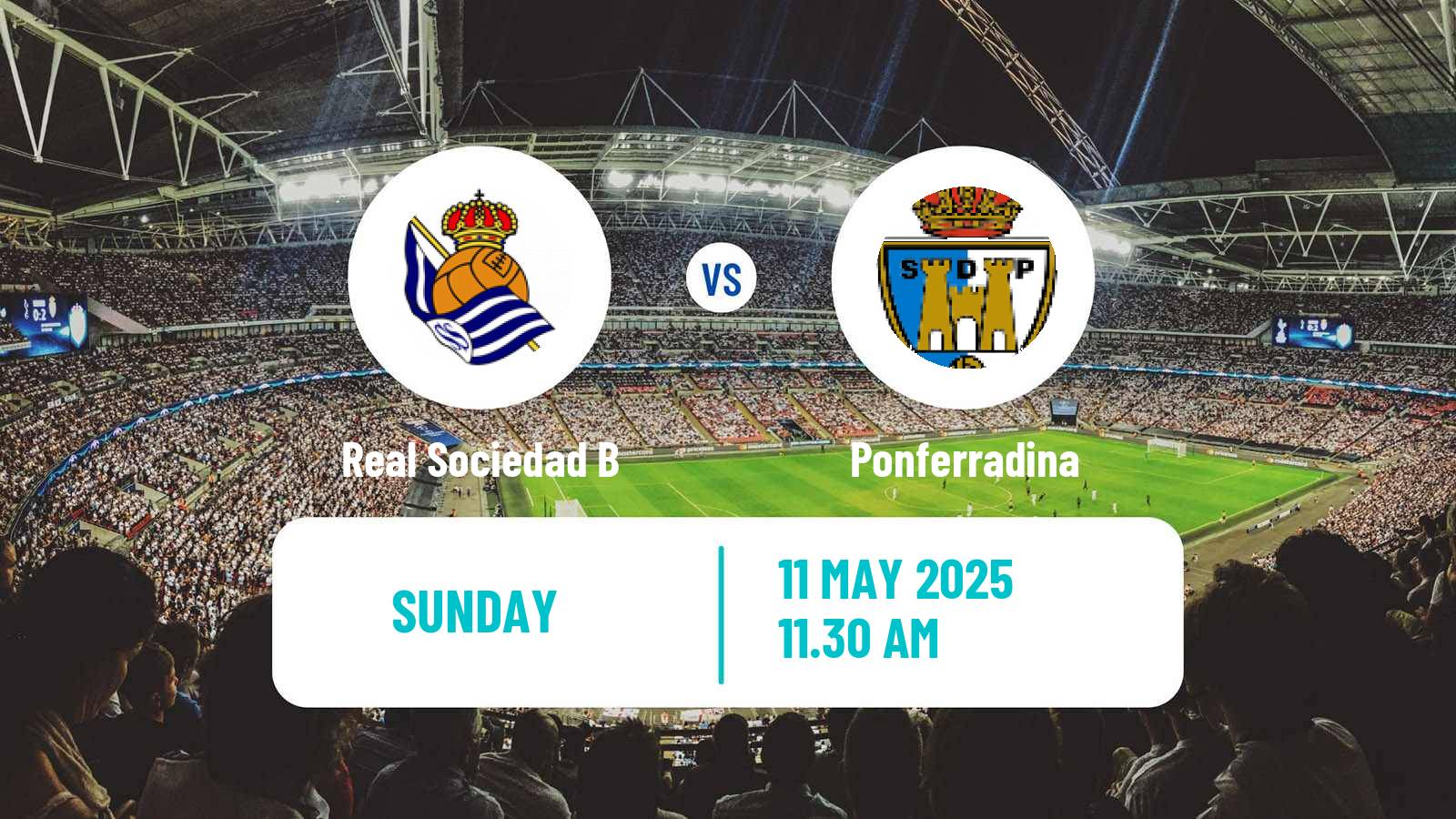 Soccer Spanish Primera RFEF Group 1 Real Sociedad B - Ponferradina