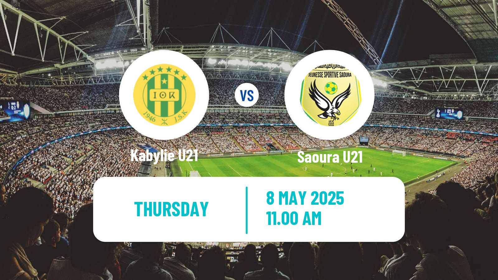 Soccer Algerian Ligue U21 Kabylie U21 - Saoura U21