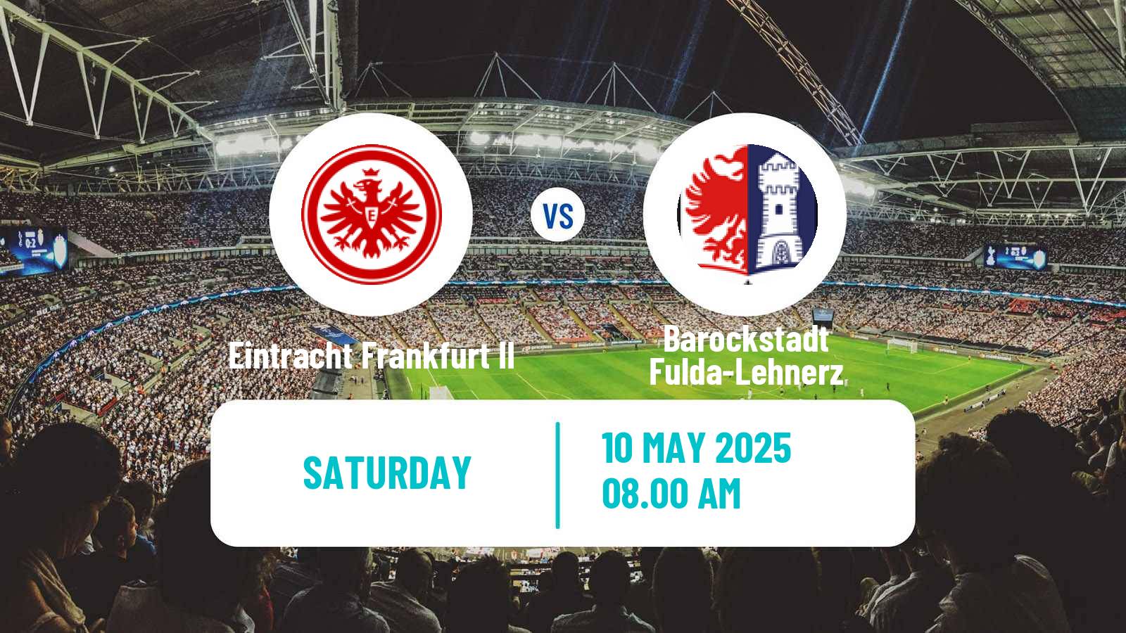 Soccer German Regionalliga Sudwest Eintracht Frankfurt II - Barockstadt Fulda-Lehnerz