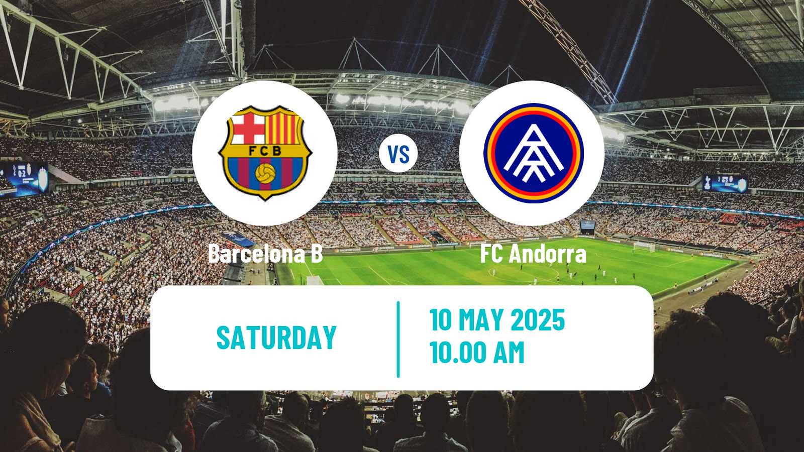 Soccer Spanish Primera RFEF Group 1 Barcelona B - FC Andorra