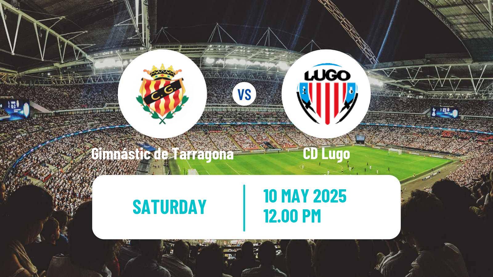 Soccer Spanish Primera RFEF Group 1 Gimnástic de Tarragona - Lugo
