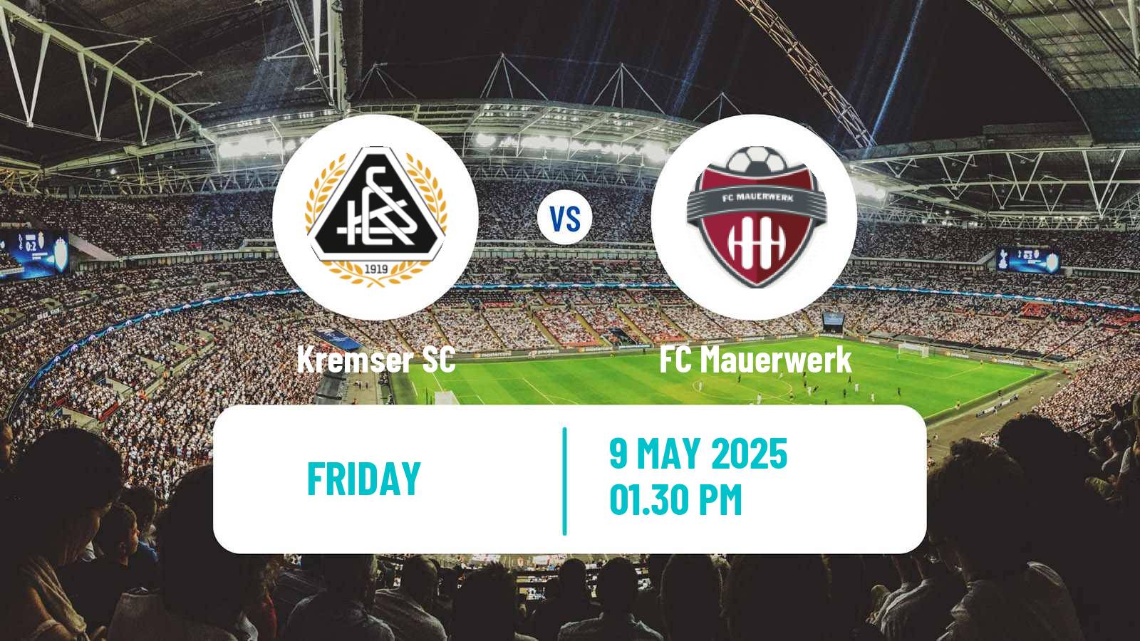 Soccer Austrian Regionalliga East Kremser - Mauerwerk