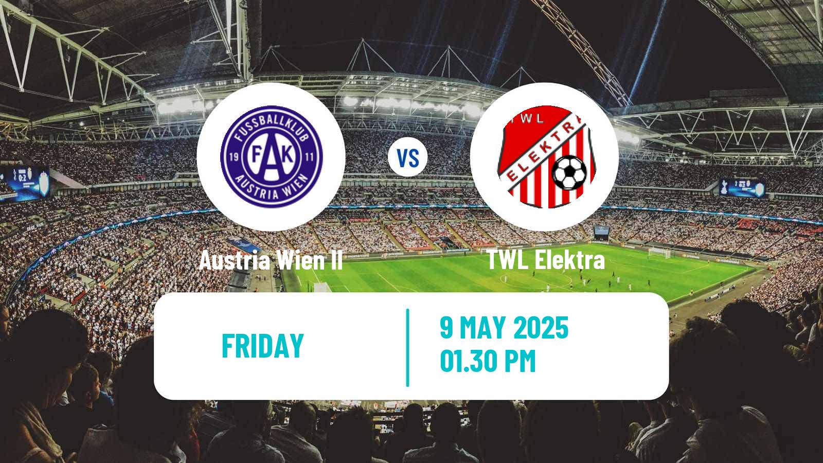 Soccer Austrian Regionalliga East Austria Wien II - TWL Elektra