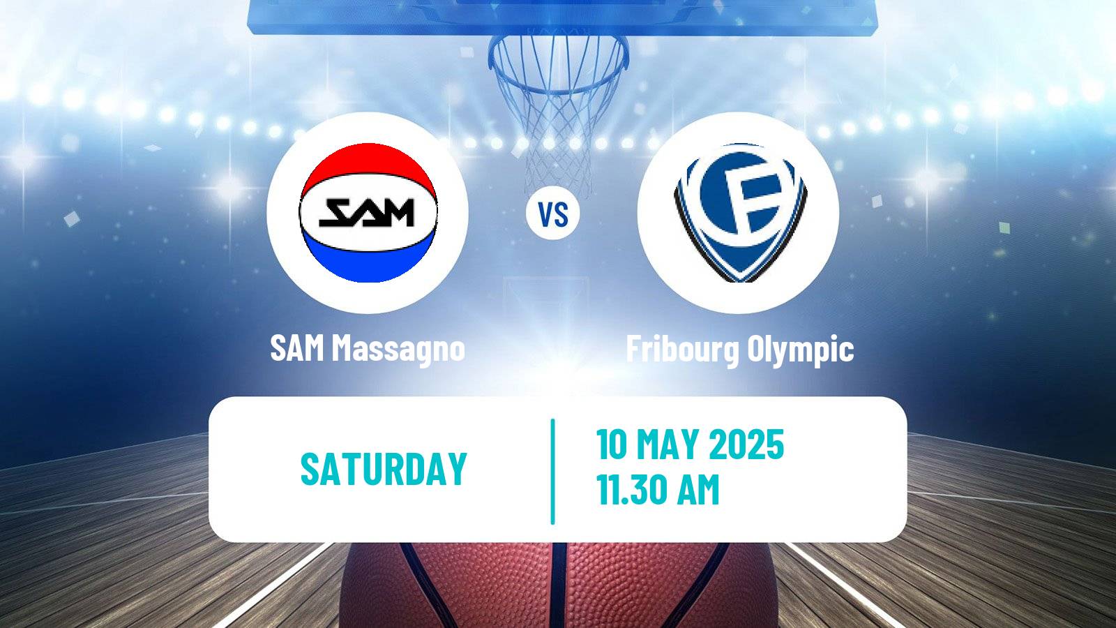 Basketball Swiss SB League Basketball SAM Massagno - Fribourg Olympic