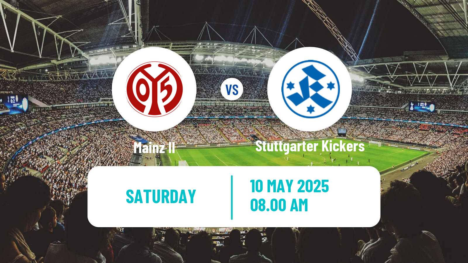 Soccer German Regionalliga Sudwest Mainz II - Stuttgarter Kickers