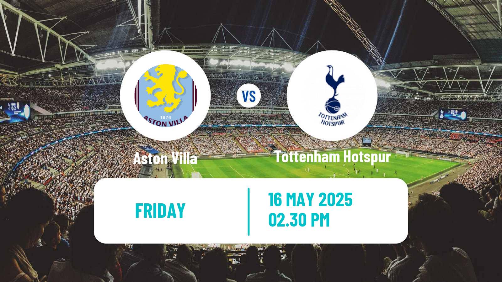 Soccer English Premier League Aston Villa - Tottenham Hotspur