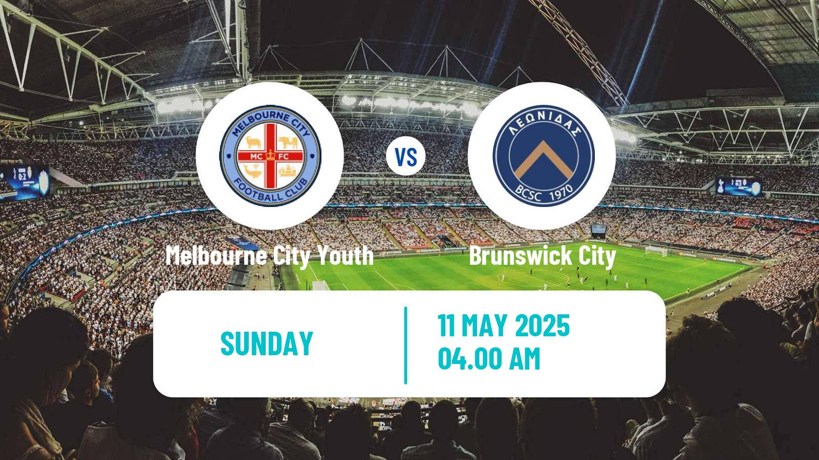 Soccer Australian Victoria Premier League Melbourne City Youth - Brunswick City