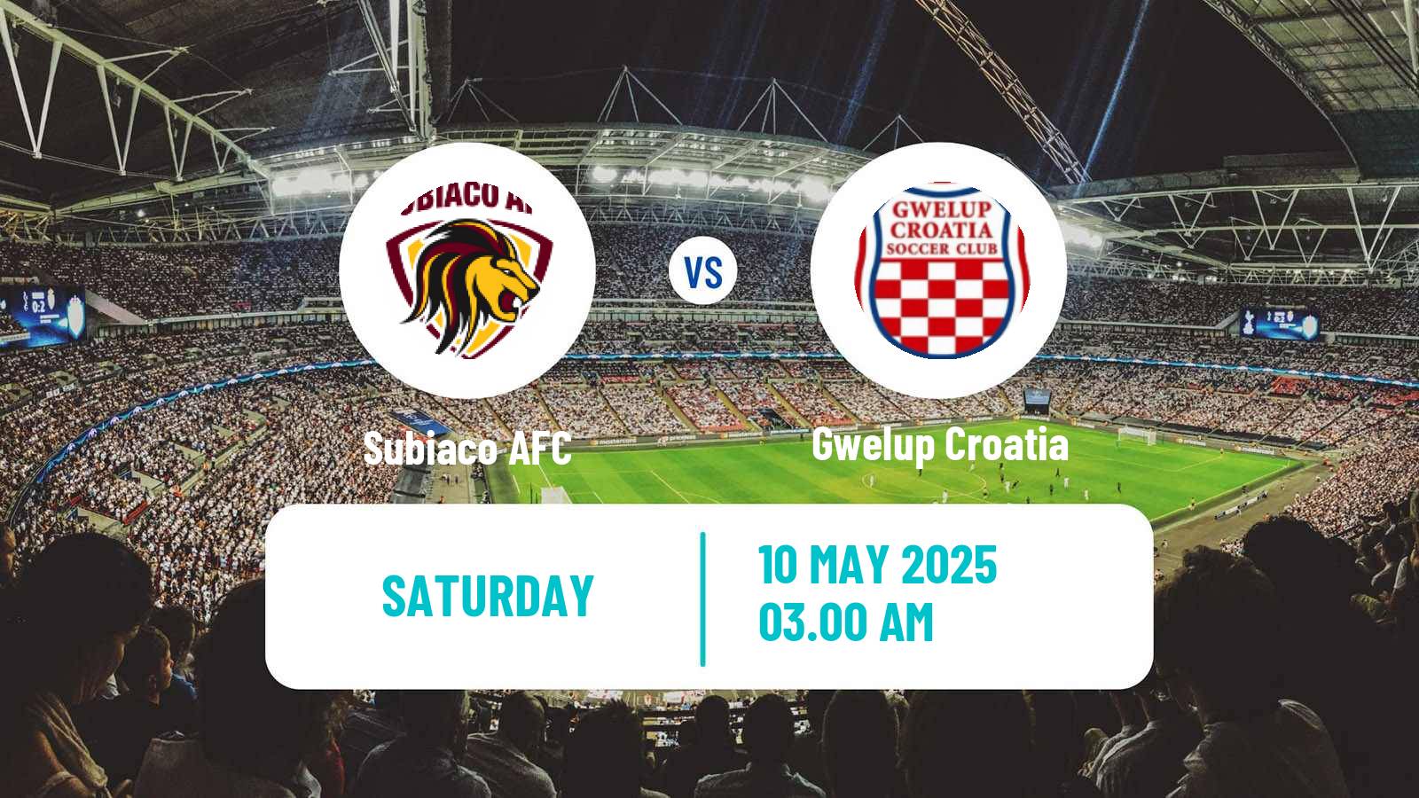 Soccer Australian WA State League Subiaco - Gwelup Croatia