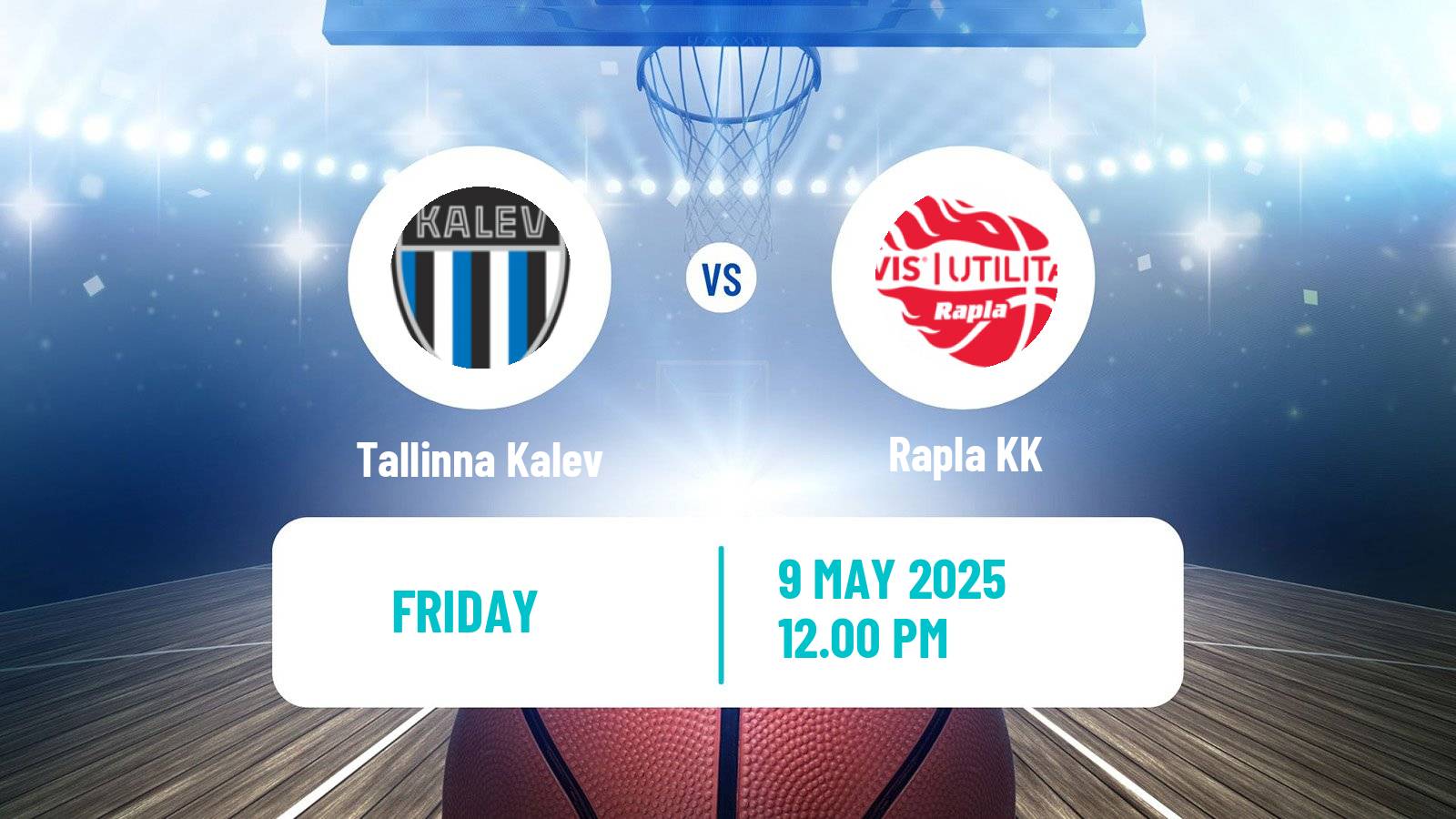 Basketball Estonian Korvpalli Meistriliiga Tallinna Kalev - Rapla