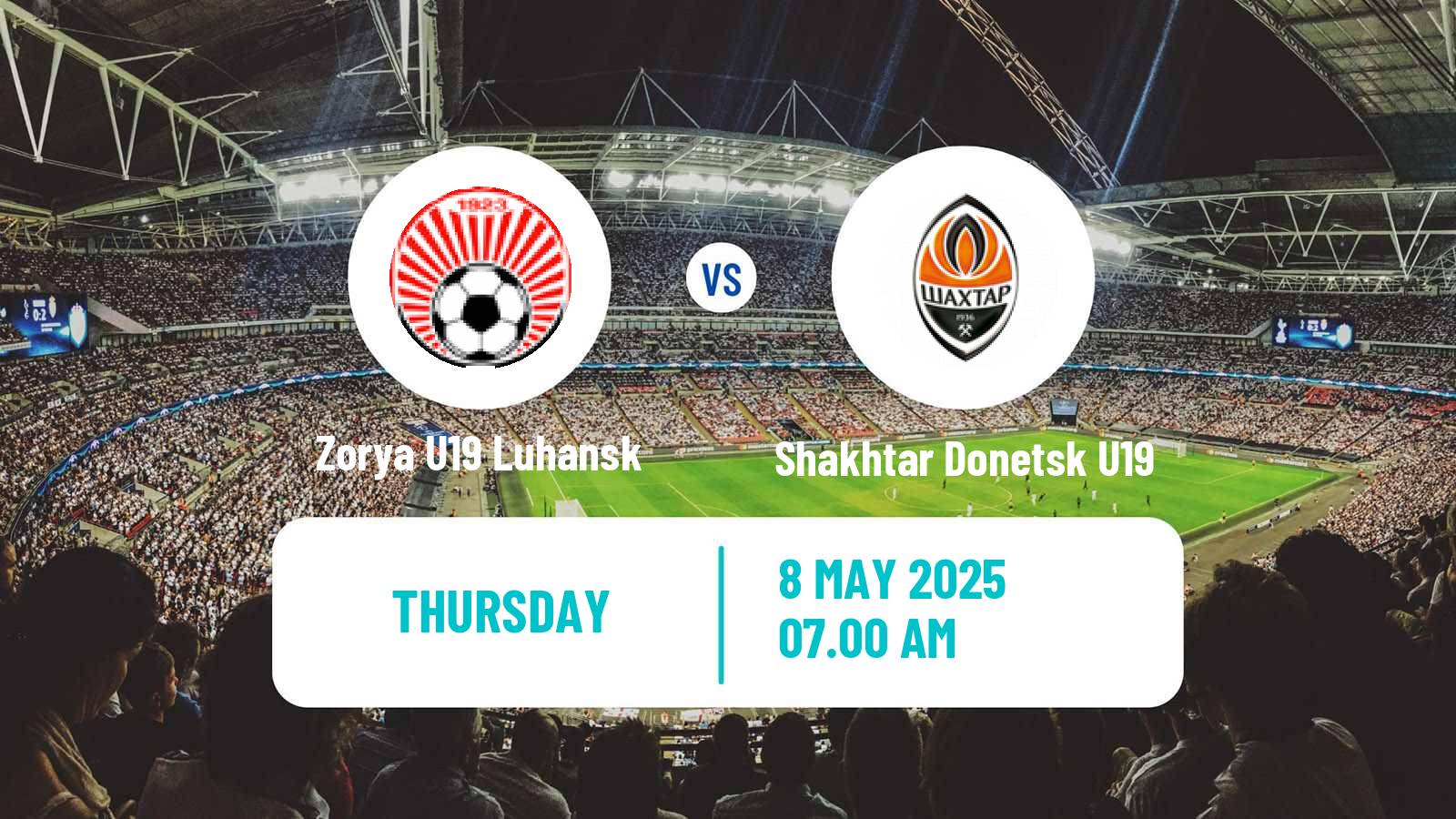 Soccer Ukrainian U19 League Zorya U19 Luhansk - Shakhtar Donetsk U19