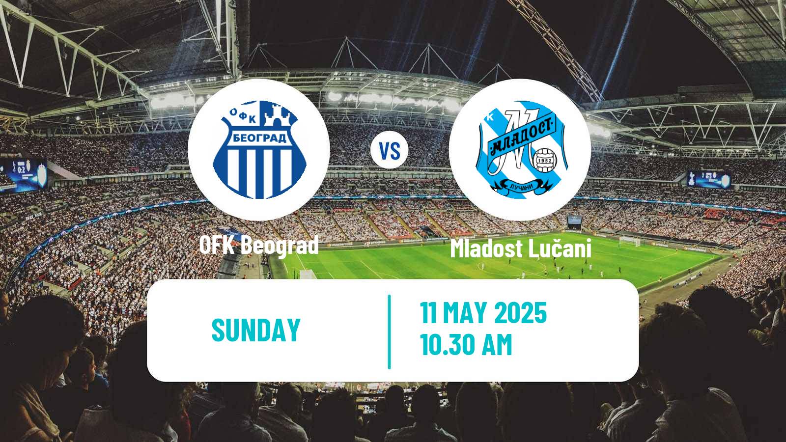 Soccer Serbian Superliga OFK Beograd - Mladost Lučani