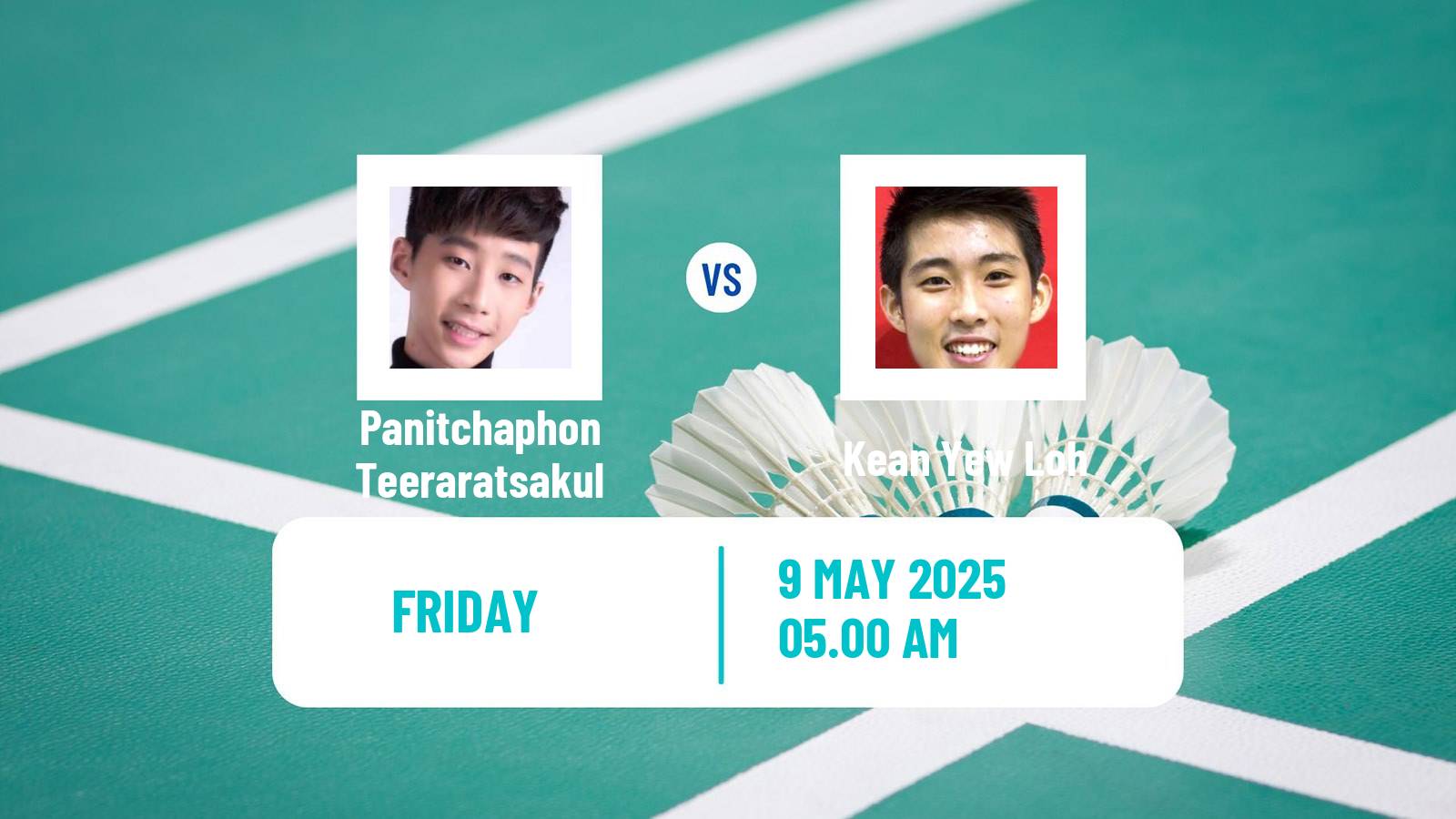 Badminton BWF World Tour Taipei Open Men Panitchaphon Teeraratsakul - Kean Yew Loh