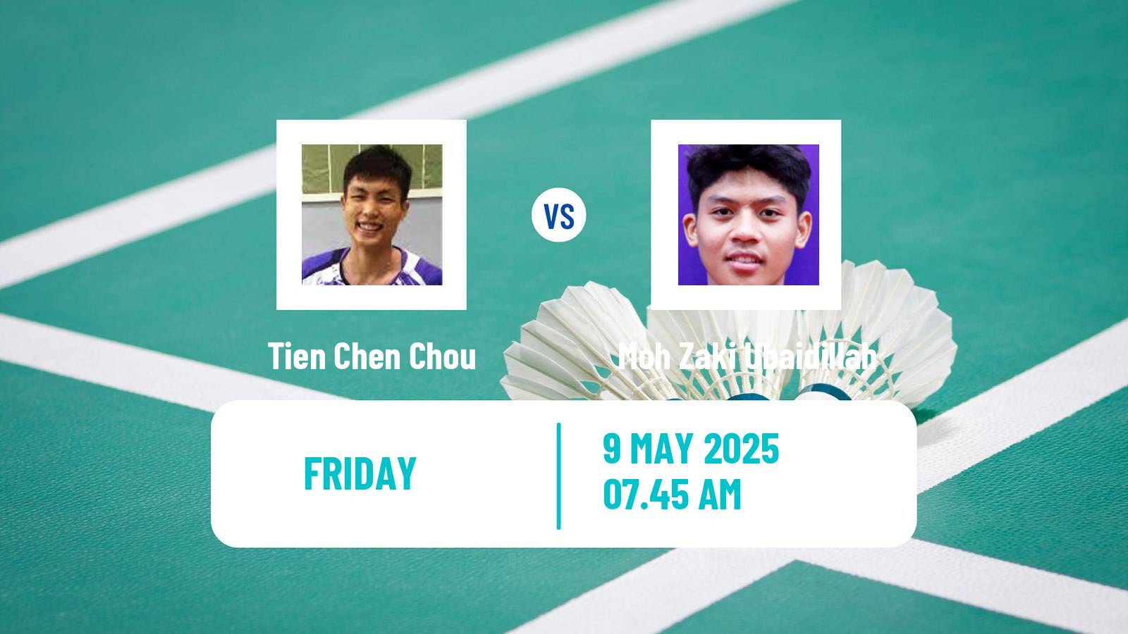 Badminton BWF World Tour Taipei Open Men Tien Chen Chou - Moh Zaki Ubaidillah