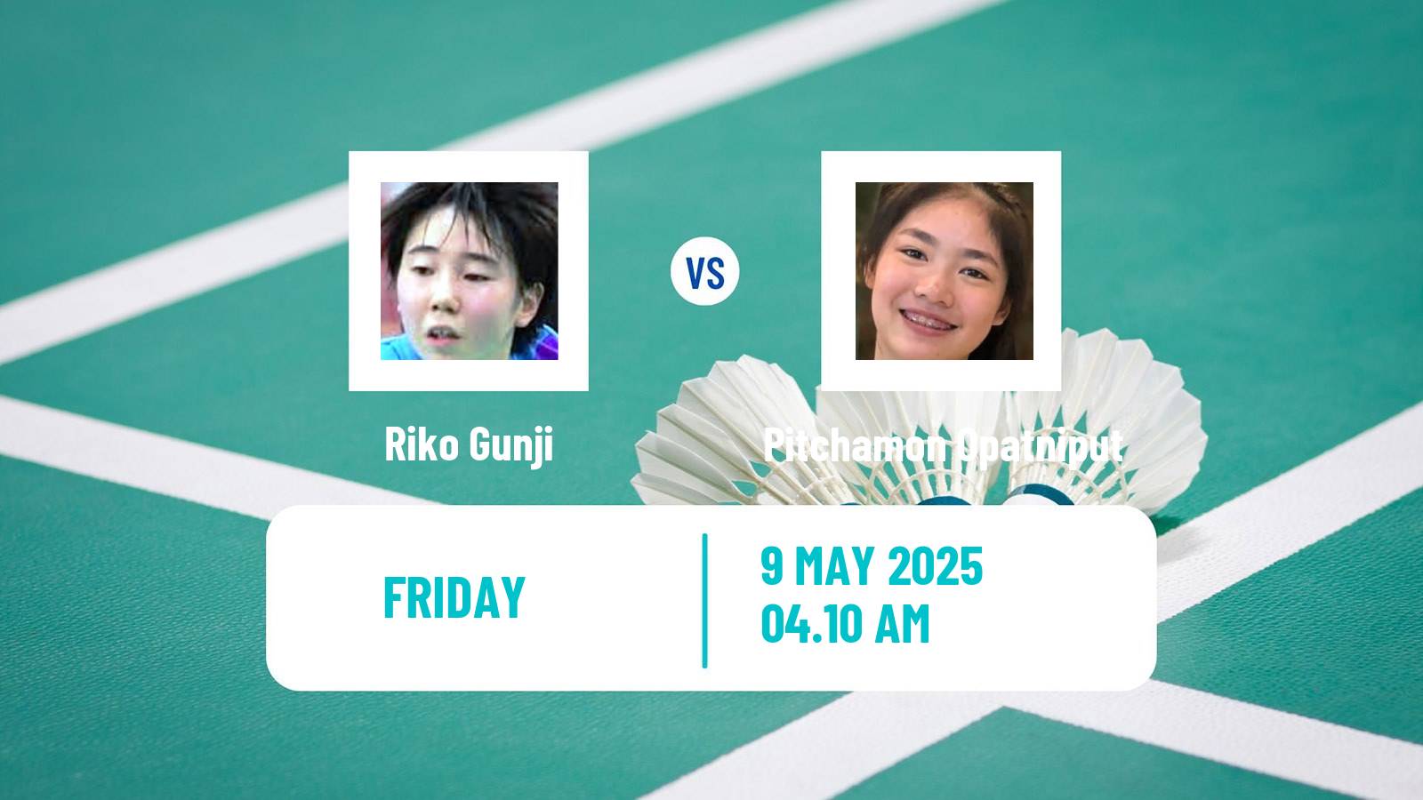 Badminton BWF World Tour Taipei Open Women Riko Gunji - Pitchamon Opatniput