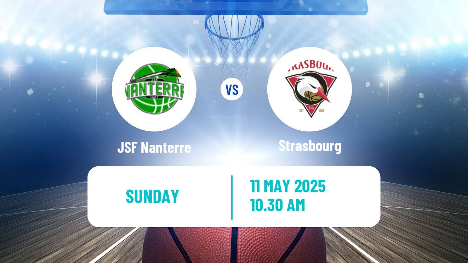 Basketball French LNB Nanterre - Strasbourg