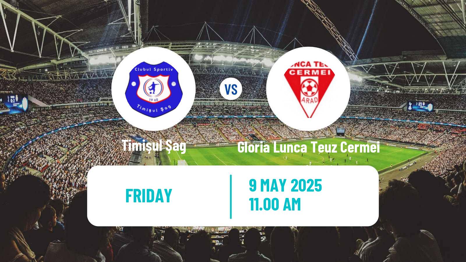 Soccer Romanian Liga 3 - Seria 9 Timişul Şag - Gloria Lunca Teuz Cermei