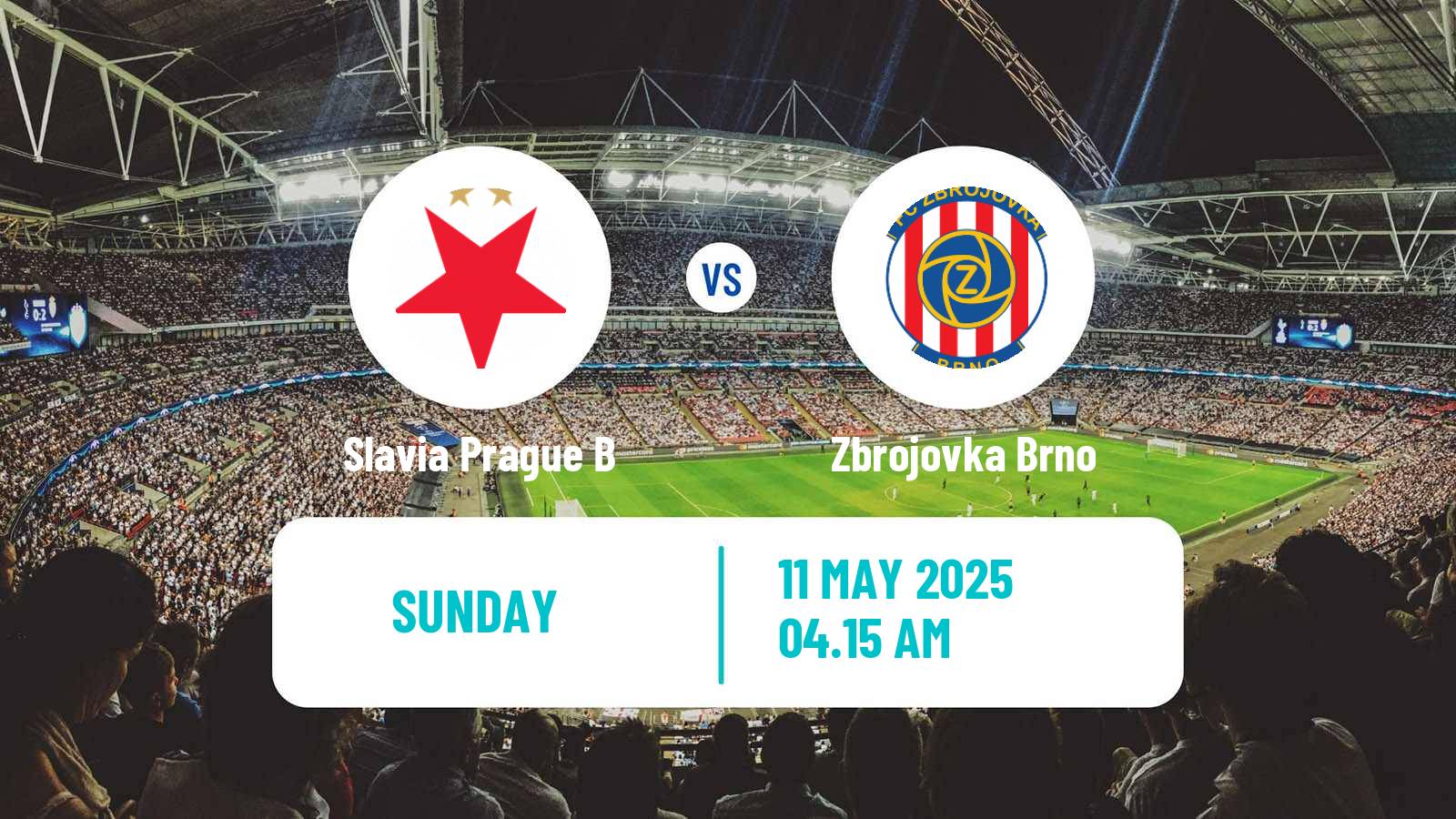 Soccer Czech Division 2 Slavia Prague B - Zbrojovka Brno