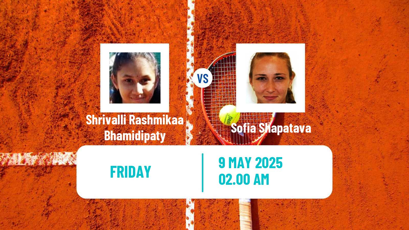 Tennis ITF W50 Lopota 2 Women Shrivalli Rashmikaa Bhamidipaty - Sofia Shapatava