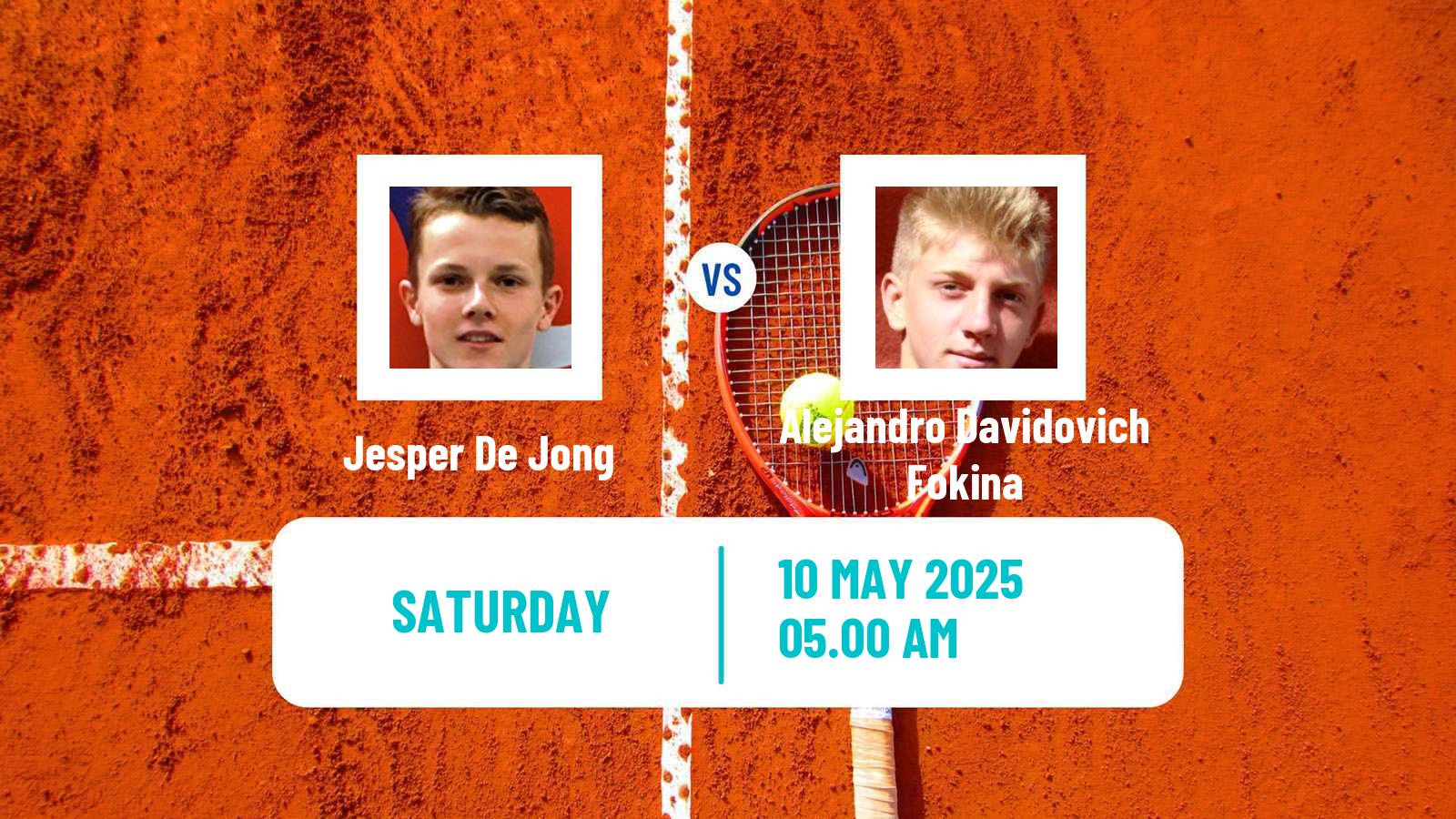 Tennis ATP Roma Jesper De Jong - Alejandro Davidovich Fokina