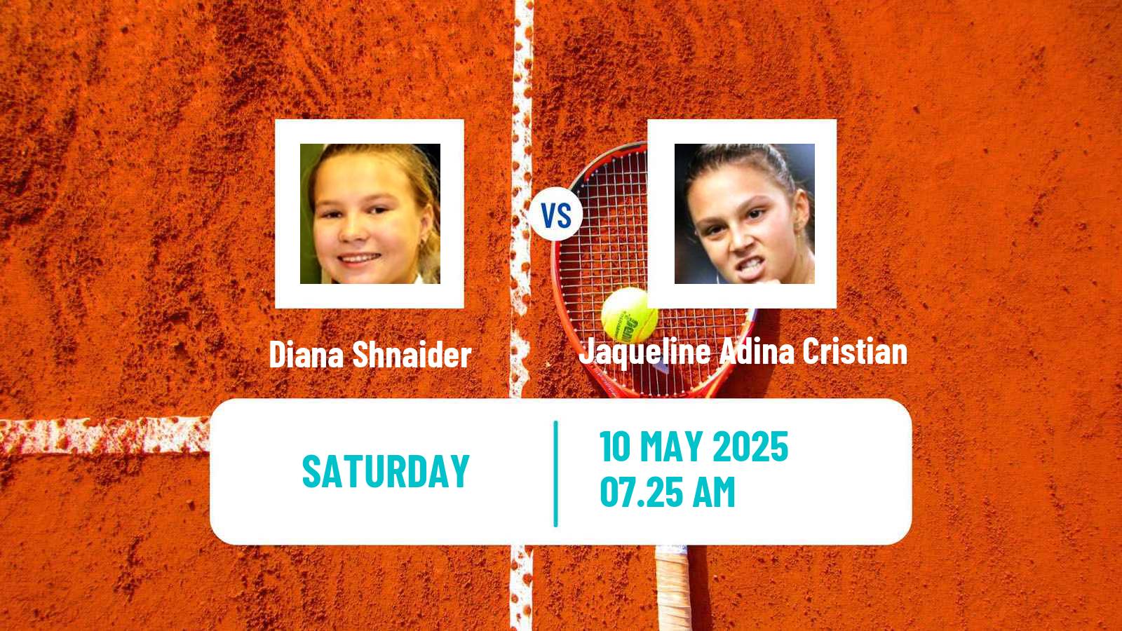 Tennis WTA Roma Diana Shnaider - Jaqueline Adina Cristian