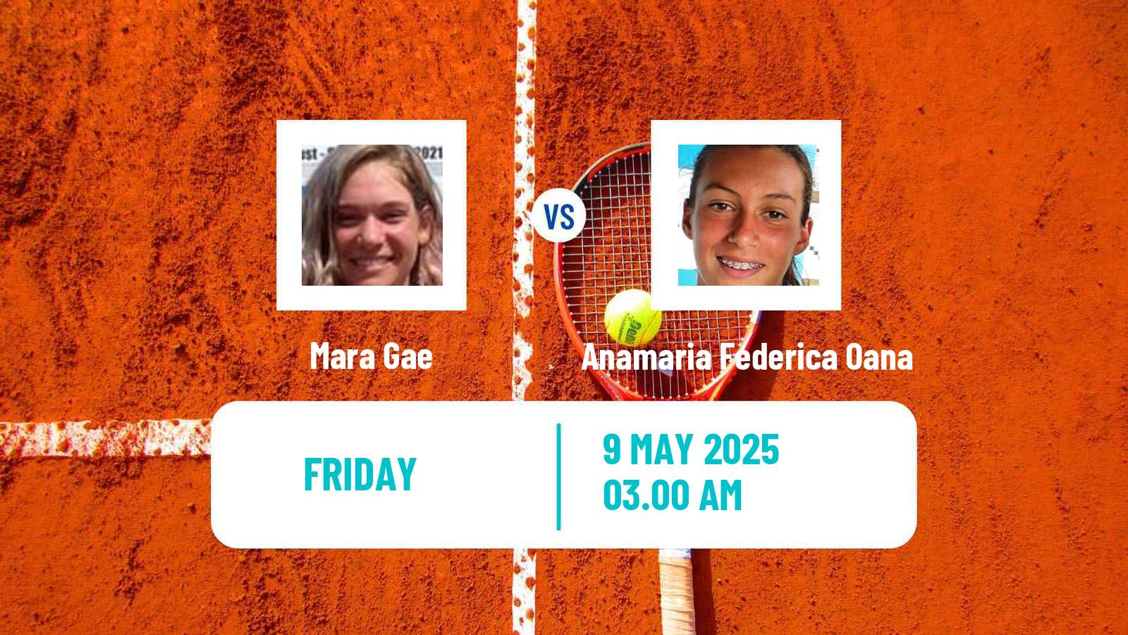 Tennis ITF W15 Bucharest 2 Women Mara Gae - Anamaria Federica Oana