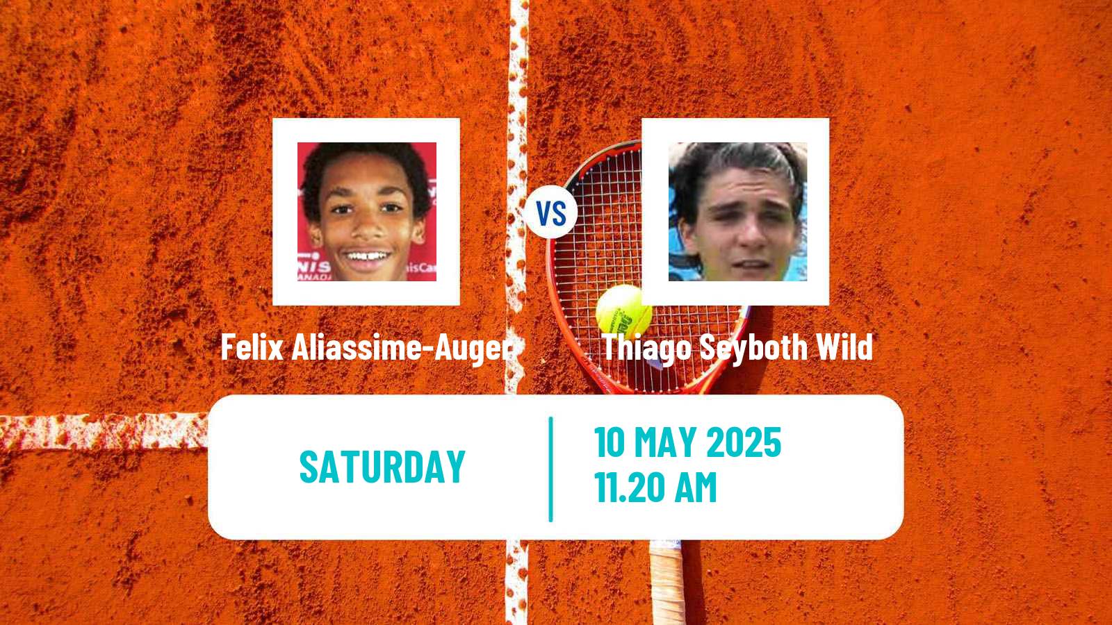 Tennis ATP Roma Felix Aliassime-Auger - Thiago Seyboth Wild