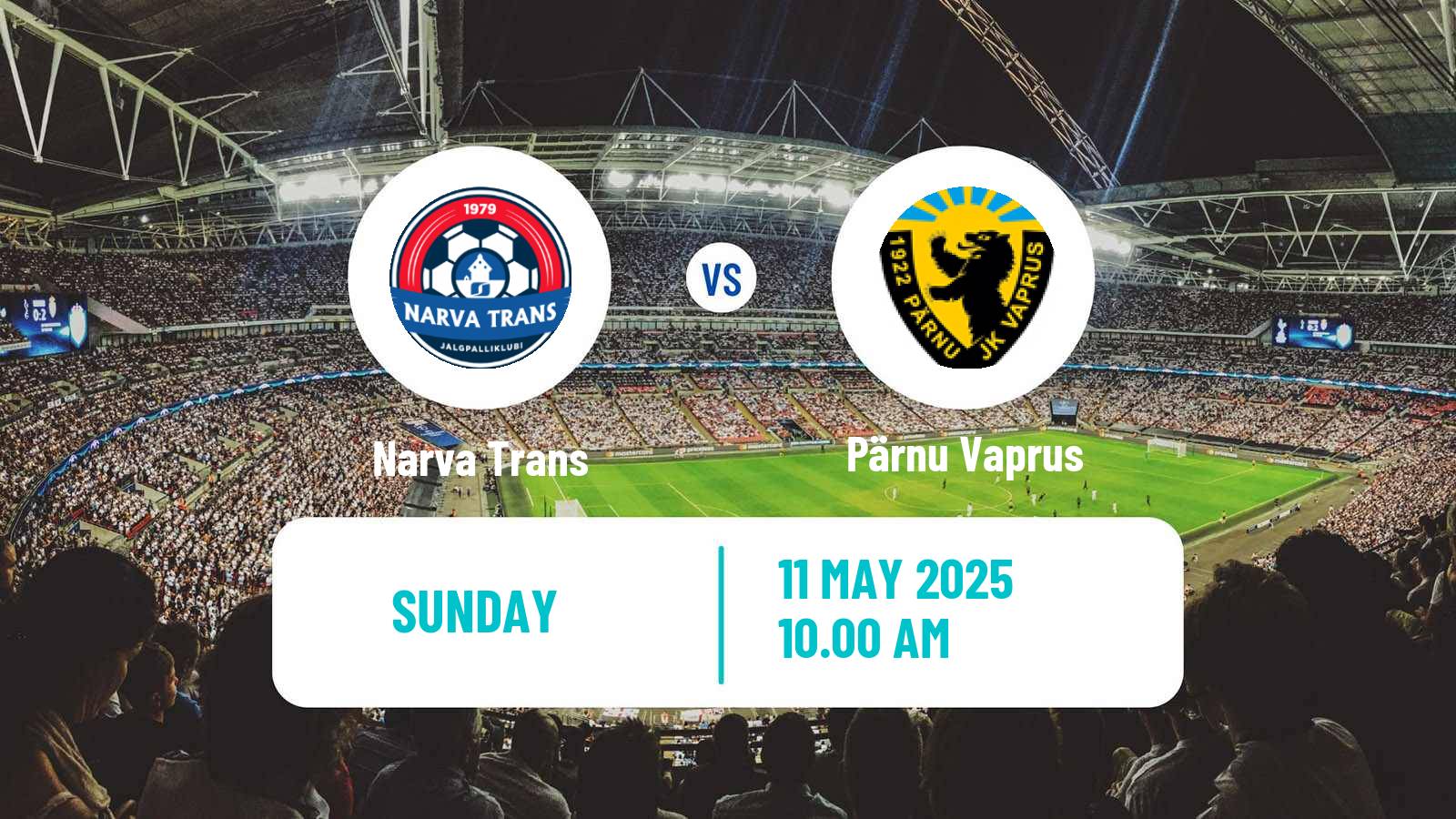 Soccer Estonian Meistriliiga Narva Trans - Pärnu Vaprus