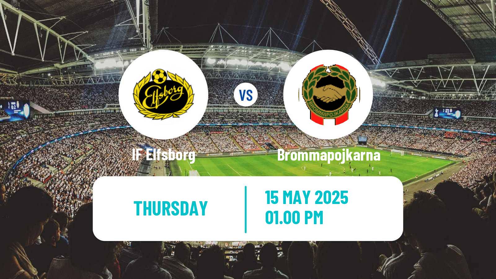 Soccer Swedish Allsvenskan Elfsborg - Brommapojkarna