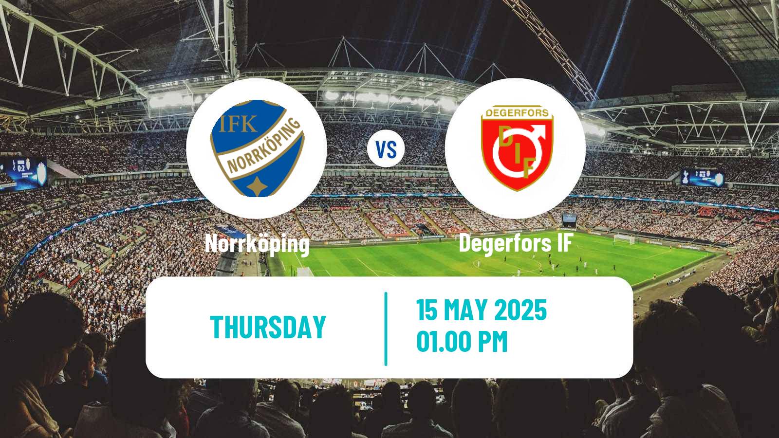 Soccer Swedish Allsvenskan Norrköping - Degerfors