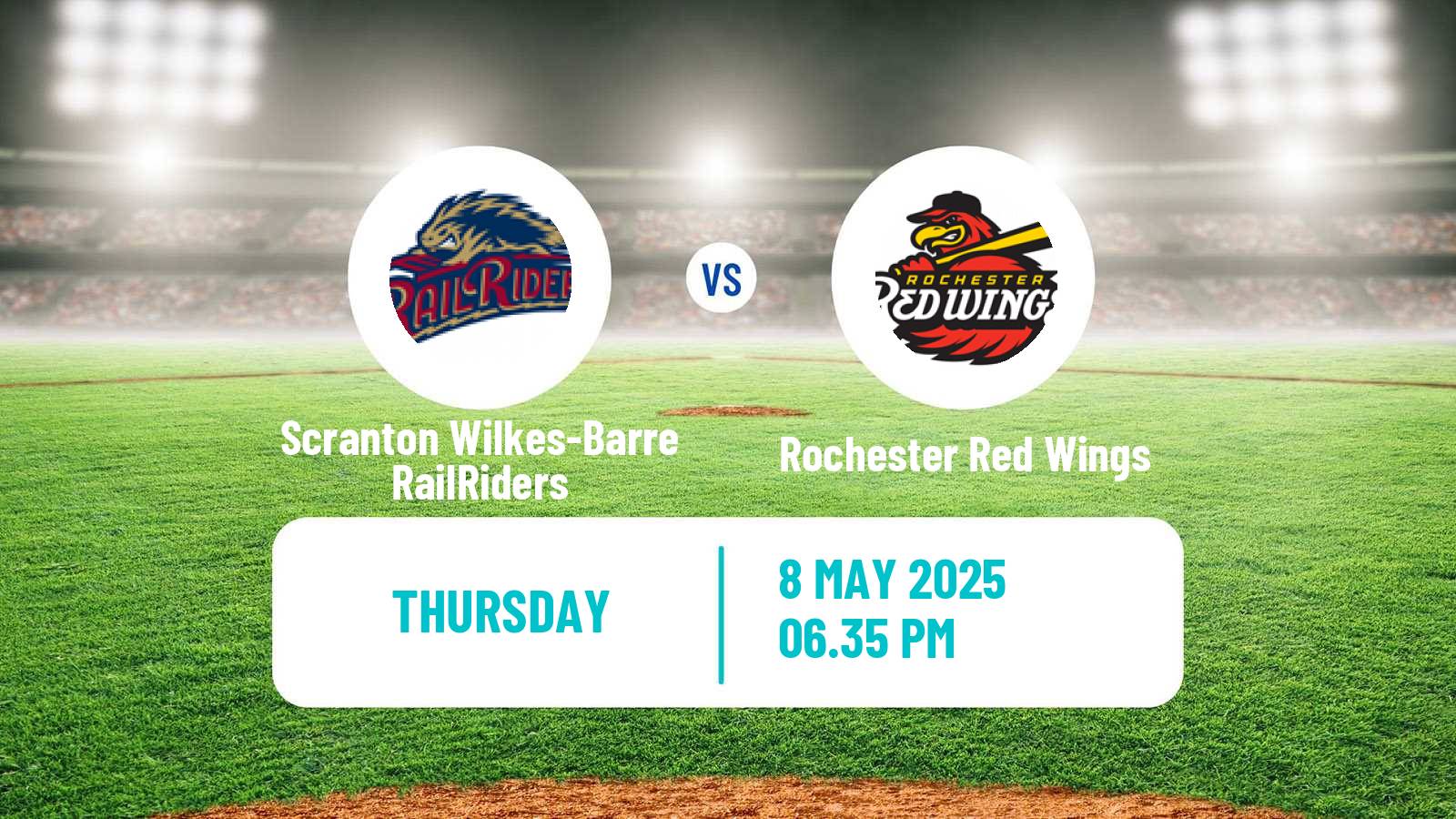 Baseball IL Scranton Wilkes-Barre RailRiders - Rochester Red Wings