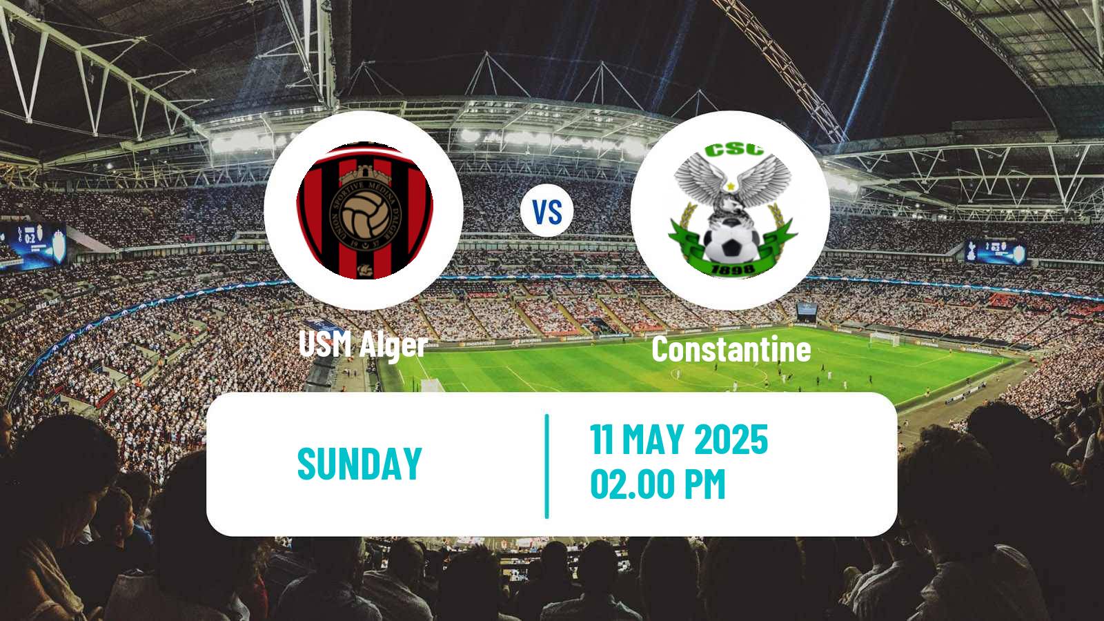 Soccer Algerian Ligue 1 USM Alger - Constantine