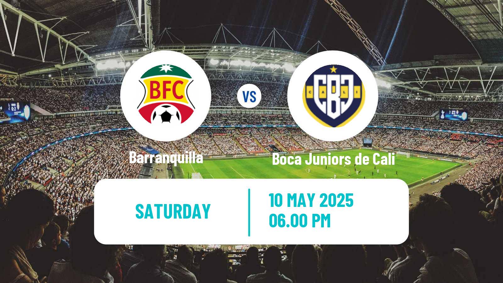 Soccer Colombian Primera B Barranquilla - Boca Juniors de Cali